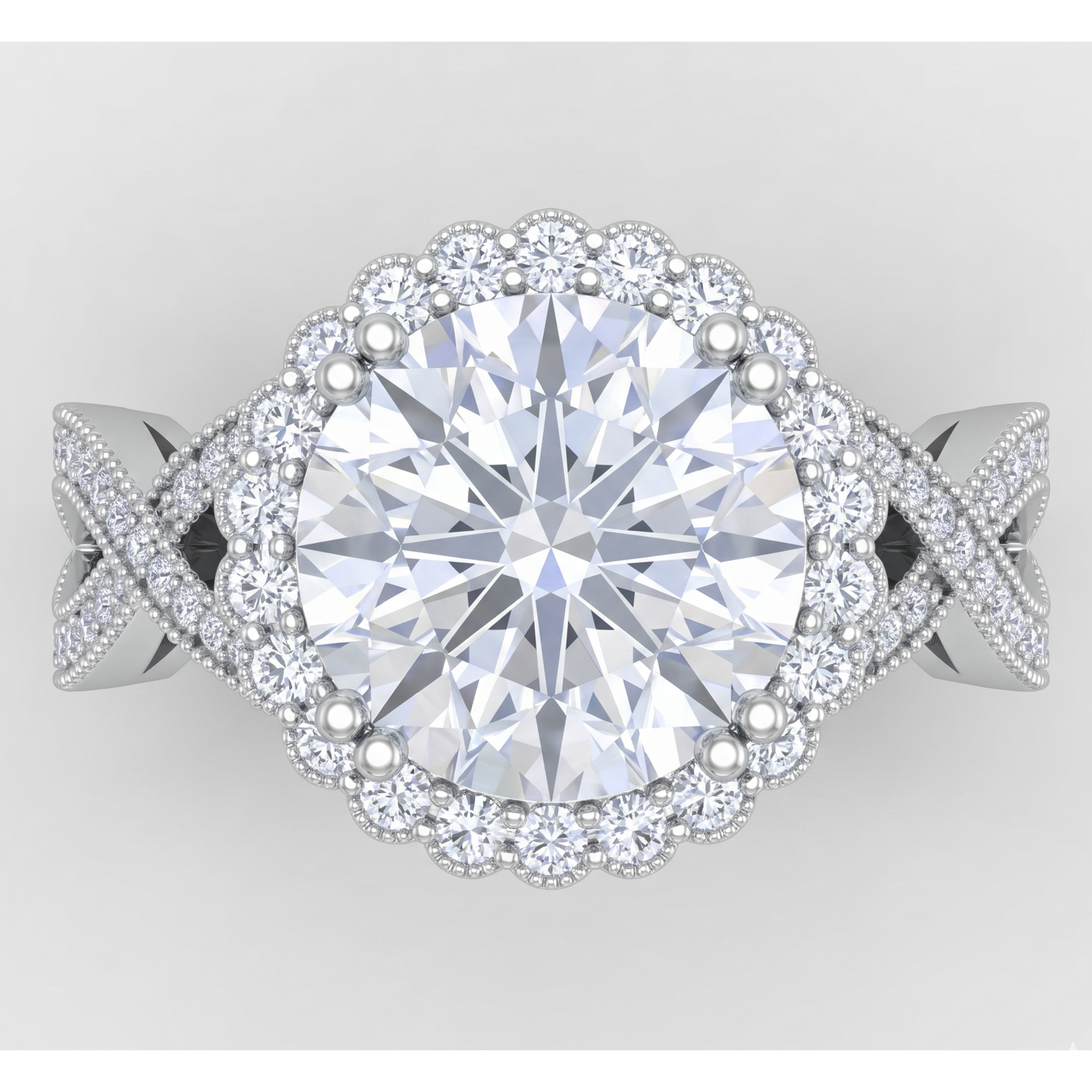 3 Carats Round Antique Style Natural Earth Mined Diamond Wedding Ring Fine Jewellery