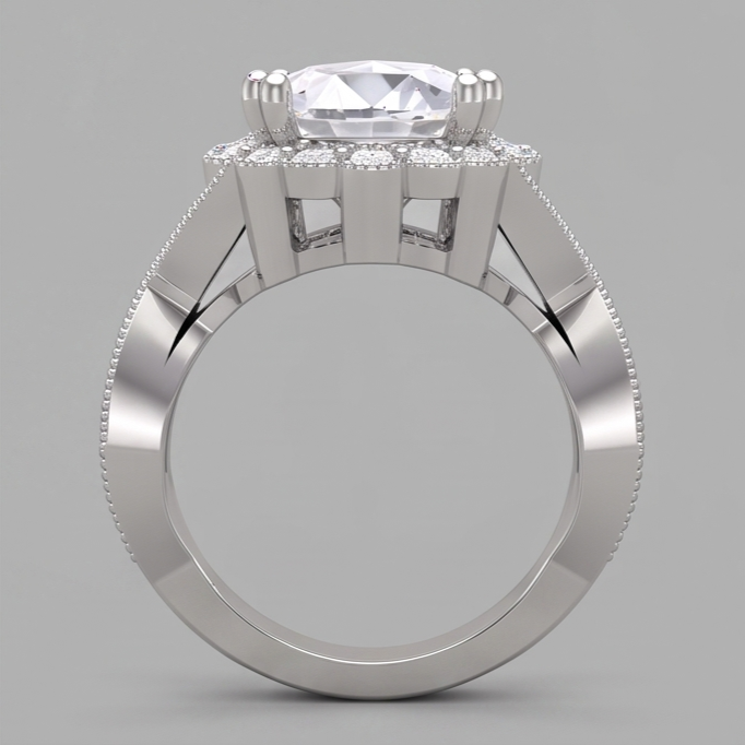 3 Carats Round Antique Style Natural Earth Mined Diamond Wedding Ring Fine Jewellery