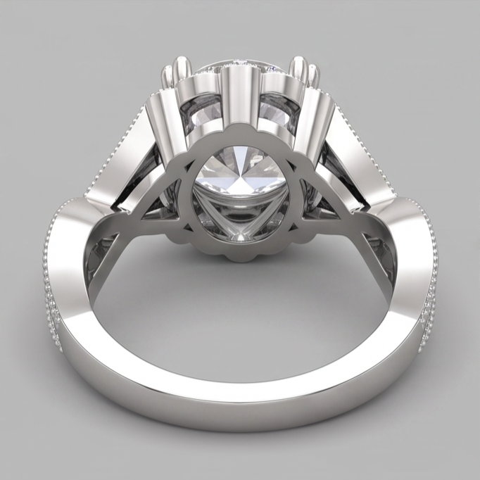3 Carats Round Antique Style Natural Earth Mined Diamond Wedding Ring Fine Jewellery