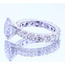 3 Carats Round Genuine Diamond Setting Engagement Ring