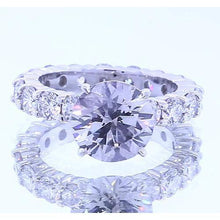 3 Carats Round Genuine Diamond 4 Prong Setting Engagement Ring