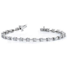 3 Carats Round Genuine Diamond Tennis Bracelet Prong Set Women Gold Jewelry