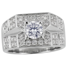 3 Carats Round Natural Earth Mined Diamond Anniversary Mens Ring White Gold 14K