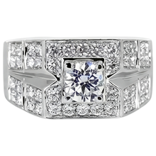 3 Carats Round Natural Earth Mined Diamond Anniversary Mens Ring White Gold 14K