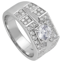 3 Carats Round Natural Earth Mined Diamond Anniversary Mens Ring White Gold 14K