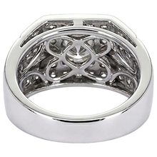 3 Carats Round Natural Earth Mined Diamond Anniversary Mens Ring White Gold 14K