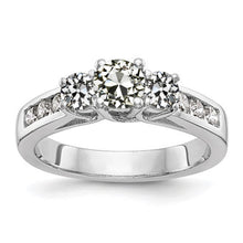 3 Carats Round Old Miner Real Diamond Engagement Ring Basket Channel Set
