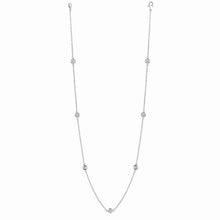 3 Carats Station Real Diamond Necklace White Gold 14K