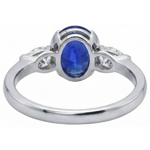 3 Ct 3-Stone Oval Tanzanite Natural Earth Mined DIAMOND ( NOT LAB GROWN ) Ring White Gold 14K