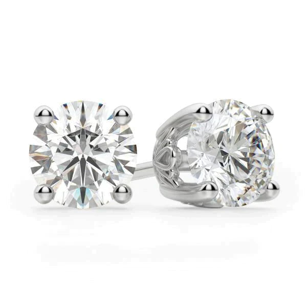 3 Ct Natural Diamond Prong Set Earrings