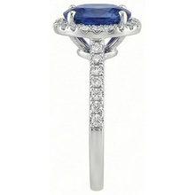 3 Ct Oval Sri Lankan Sapphire Natural Earth Mined DIAMOND ( NOT LAB GROWN ) Ring Solid Gold 14K