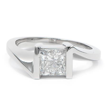 3 Ct Princess Cut Natural Diamond Engagement Ring White Gold 14K