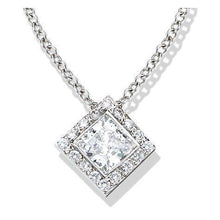 3 Ct Round And Princess Natural Cut Diamond Pendant