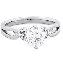 3 Ct Round Brilliant Cut Natural Diamonds Engagement Ring 14K White Gold
