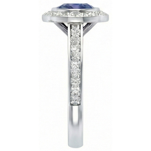 3 Ct Round Cut Ceylon Sapphire Natural Earth Mined DIAMOND ( NOT LAB GROWN )s Ring White Gold 14K