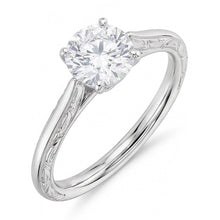 3 Ct Round Cut Solitaire Natural Earth Mined Diamond Antique Style Wedding Ring