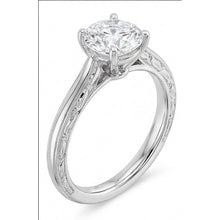 3 Ct Round Cut Solitaire Natural Earth Mined Diamond Antique Style Wedding Ring