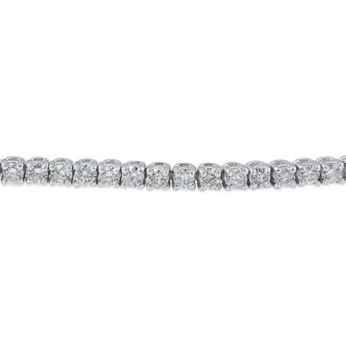3 Ct Round Diamond Genuine Diamond Tennis Bracelet 14K 