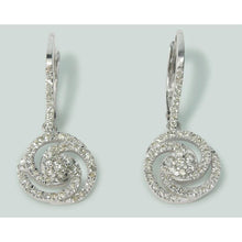 3 Ct Round Diamond Natural Circle Drop Dangle Earring 14K White Gold