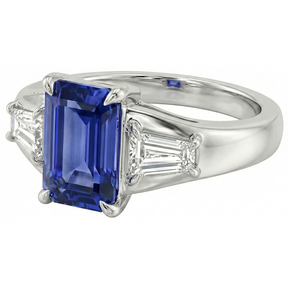 3 Ct Sapphire Wedding Ring