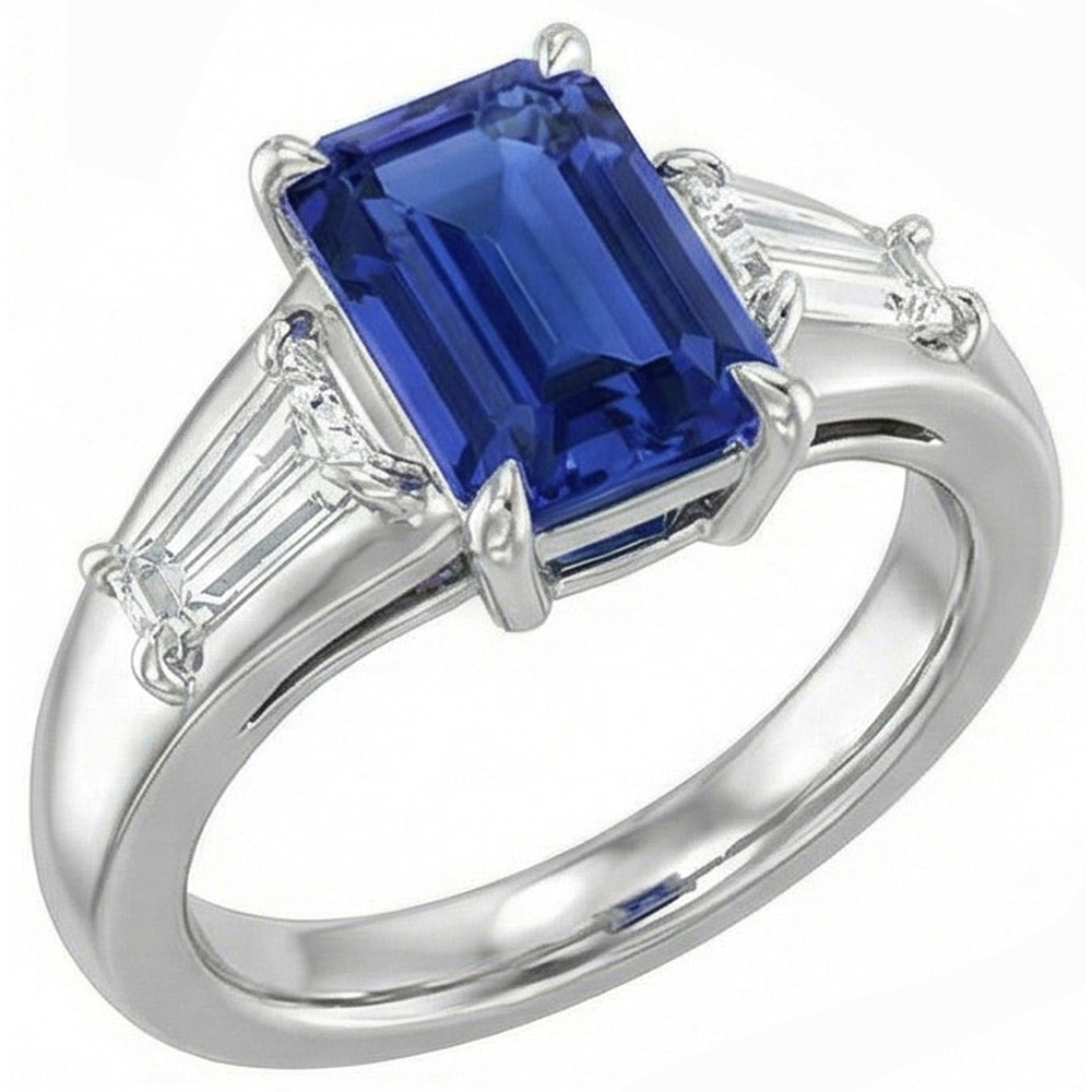 3 Ct Sapphire Wedding Ring