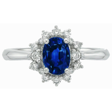 3 Ct Sri Lankan Sapphire With Natural Earth Mined DIAMOND ( NOT LAB GROWN )s Ring White Gold 14K
