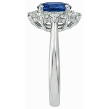 3 Ct Sri Lankan Sapphire With Natural Earth Mined DIAMOND ( NOT LAB GROWN )s Ring White Gold 14K