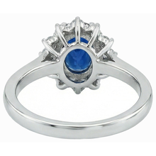 3 Ct Sri Lankan Sapphire With Natural Earth Mined DIAMOND ( NOT LAB GROWN )s Ring White Gold 14K