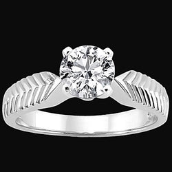 3 Ct. Diamond Solitaire Genuine Antique Style Ring White Gold