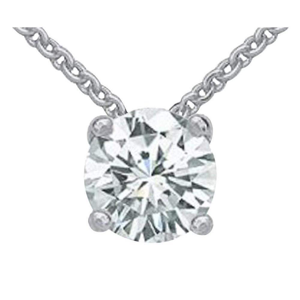 3 Ct.Genuine Diamond Jewelry Pendant White Gold Necklace New