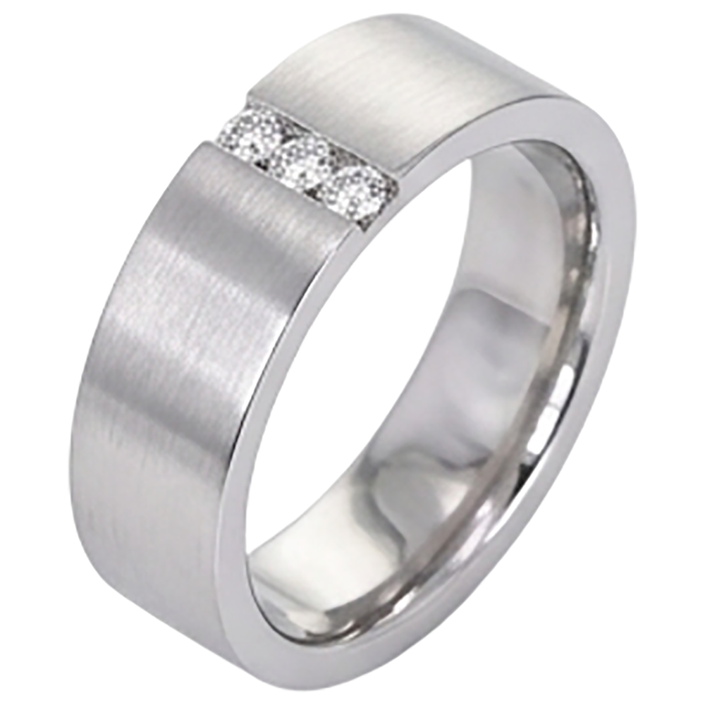 3 Natural Earth Mined Diamonds Tension Set Anniversary Band Thick Shank 0.15 Carats