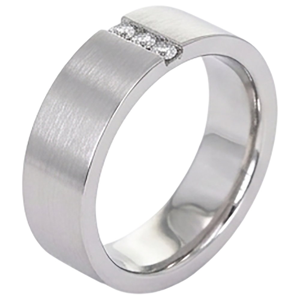 3 Natural Earth Mined Diamonds Tension Set Anniversary Band Thick Shank 0.15 Carats