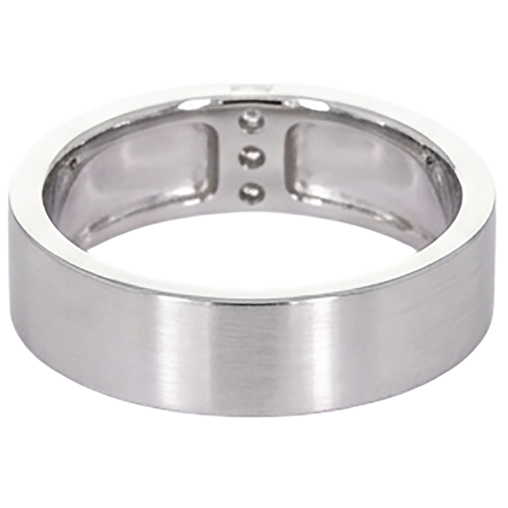 3 Natural Earth Mined Diamonds Tension Set Anniversary Band Thick Shank 0.15 Carats