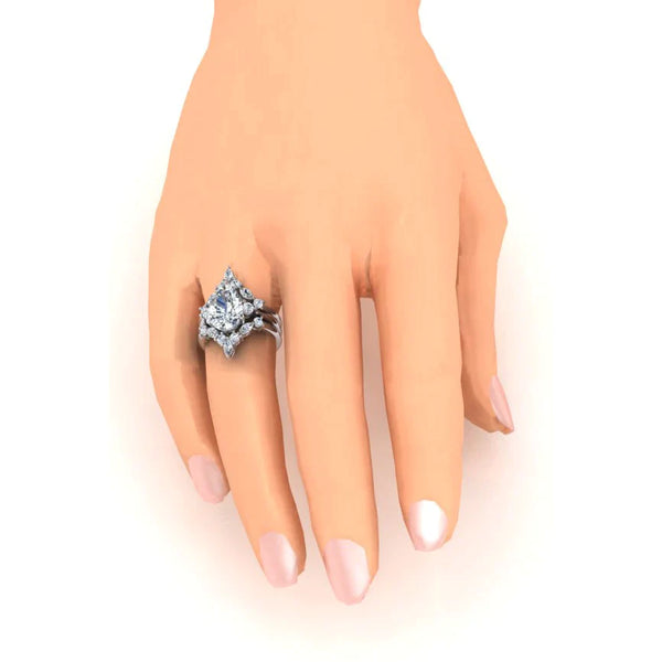 3 Ring Soldered Real Diamond Jewelry