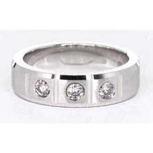 3 Round Gypsy Real Diamonds Anniversary Band White Gold 14K 0.75 Carats