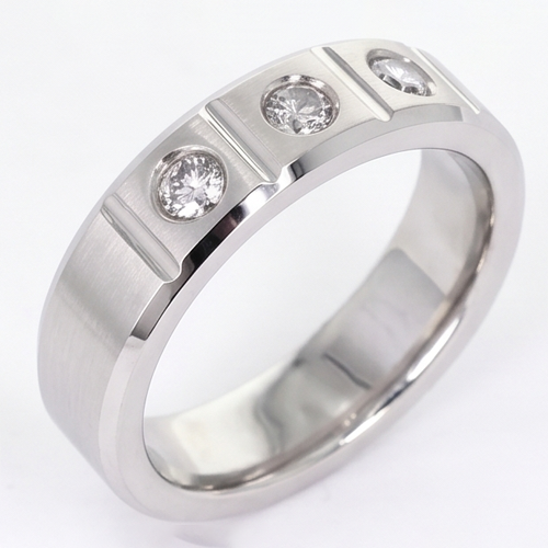 3 Round Gypsy Real Natural Earth Mined Diamonds Anniversary Band White Gold 14K 0.75 Carats