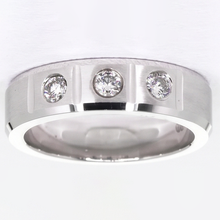 3 Round Gypsy Real Natural Earth Mined Diamonds Anniversary Band White Gold 14K 0.75 Carats