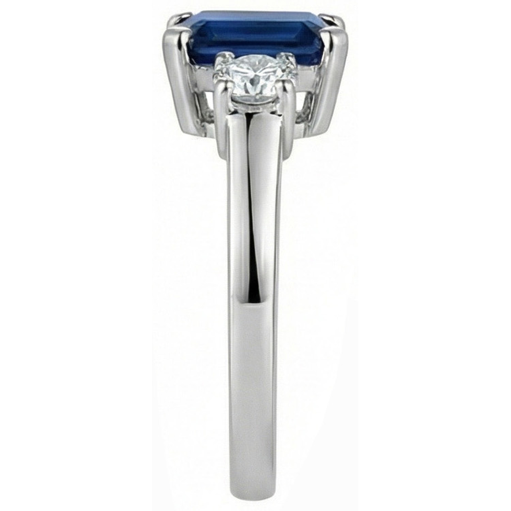 natural round sapphire 2.50ct ring top view