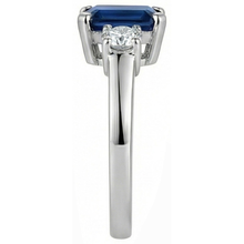 natural round sapphire 2.50ct ring top view