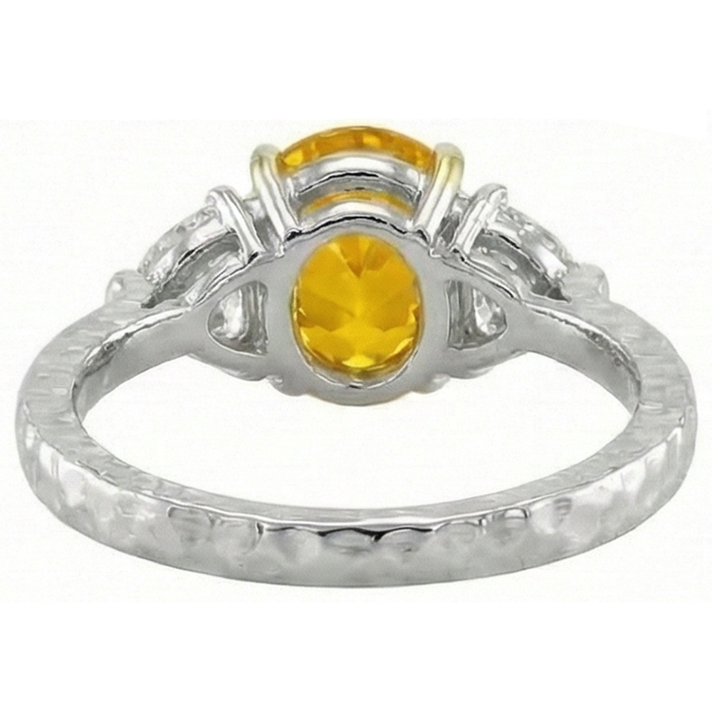 natural oval sapphire 4.50ct ring top view