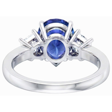 3 Stone Anniversary Ring Pear Ceylon Sapphire & Natural Earth Mined DIAMOND ( NOT LAB GROWN )s 3.50 Carats