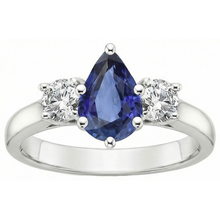 natural round sapphire 4.50ct ring side angle