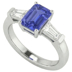 Natural Sapphire Ring 1.75ct - White Gold 14K