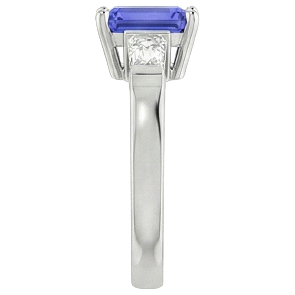 natural emerald sapphire 1.75ct ring top view