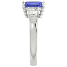 natural emerald sapphire 1.75ct ring top view