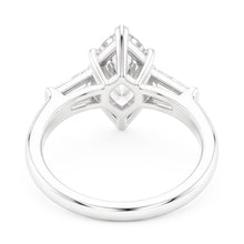 3 Stone Baguette & Marquise Old Cut Natural Earth Mined Diamond Ring 4.50 Carats