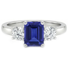 natural emerald sapphire 2.50ct ring side angle