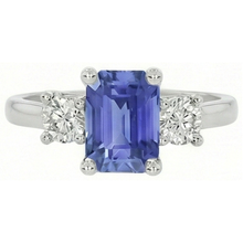 natural emerald sapphire 2.50ct ring side angle