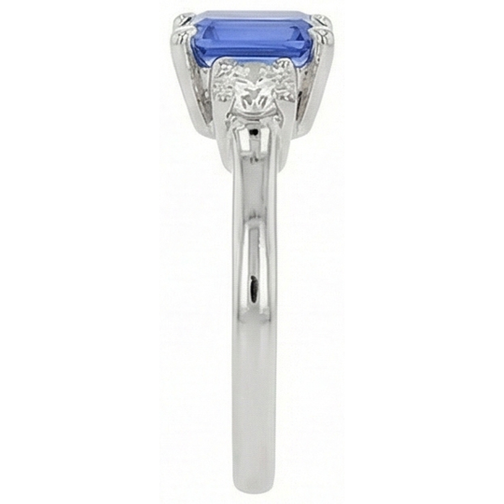 natural emerald sapphire 2.50ct ring top view