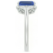 3 Stone Emerald Sapphire Ring Bezel Set Round Natural Earth Mined Diamonds 1.75 Carats